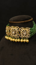 Hara Phool Polki Choker ✦ Emerald Green Bridal Choker | Handcrafted in Jodhpur
