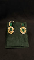 Panna Latak Polki Earrings ✦ Emerald Drop Bridal Earrings | Handcrafted in Jodhpur