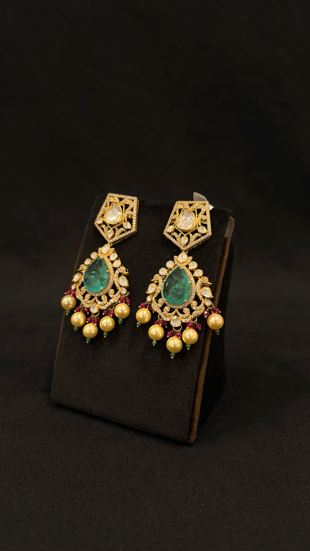 Panna Raj Polki Choker Set ✦ Emerald Bridal Choker with Pendant & Earrings | Handcrafted in Jodhpur