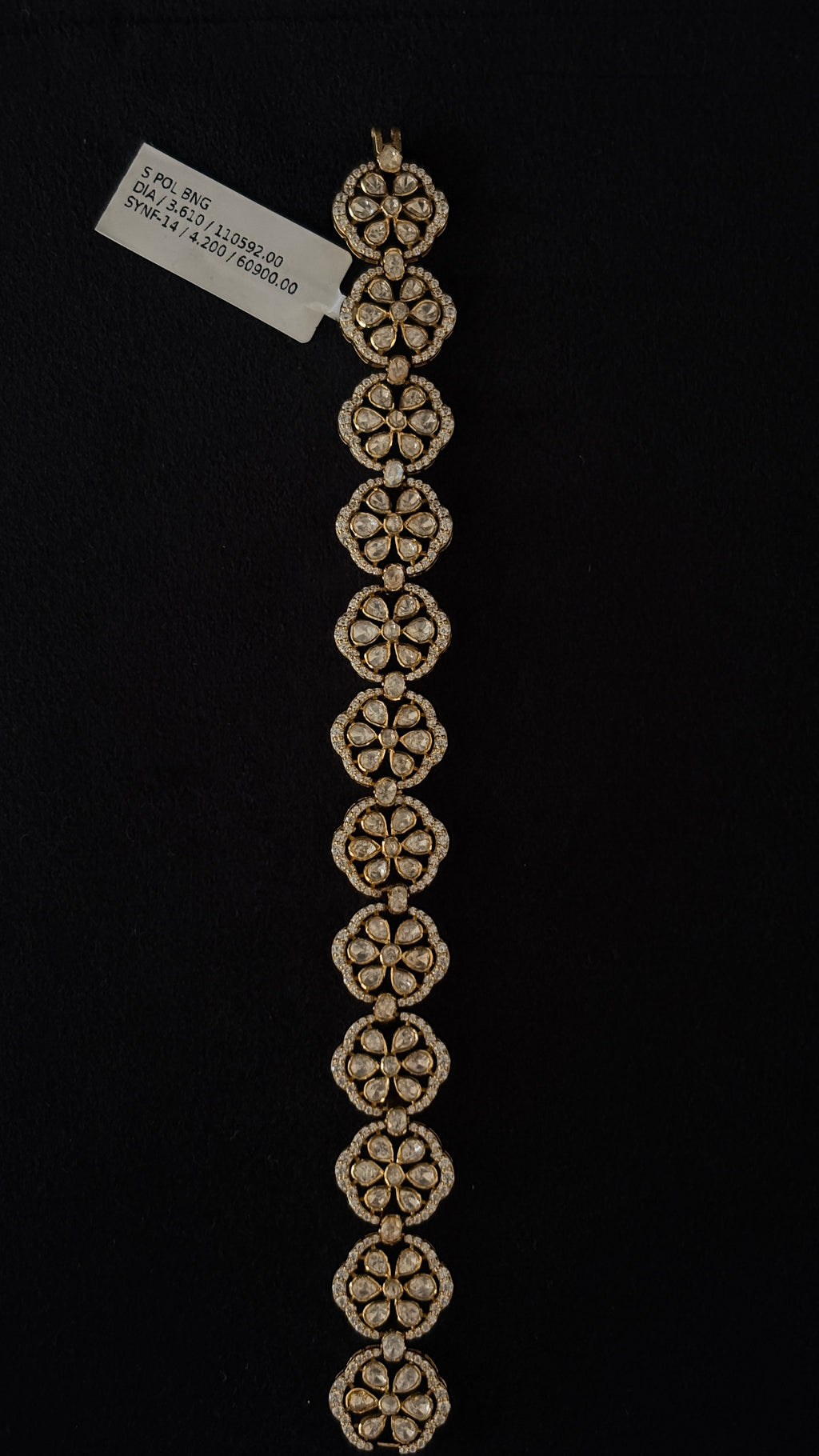 Phool Polki Bracelet ✦ Floral Moissanite Polki Bracelet | Handcrafted in Jodhpur
