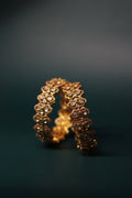 Baagh Polki Bangles ✦ Floral Bridal Polki Bangle Pair | Handcrafted in Jodhpur