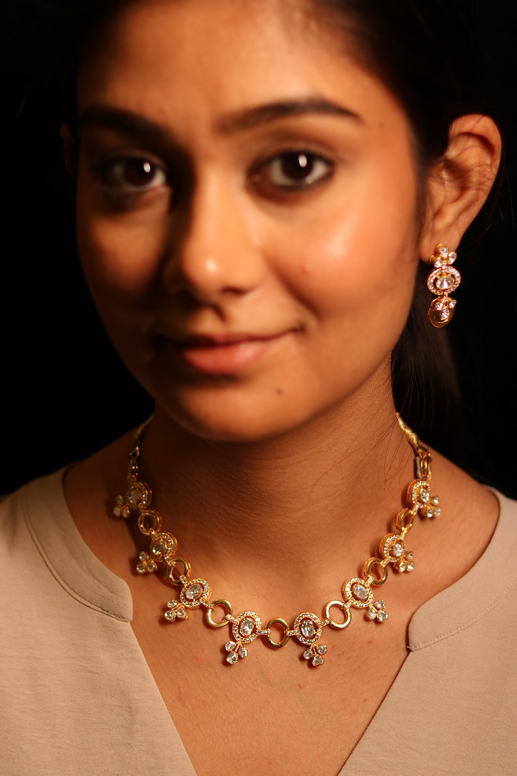 Gol Phool Polki Necklace Set ✦ Everyday Elegance Handcrafted in Jodhpur